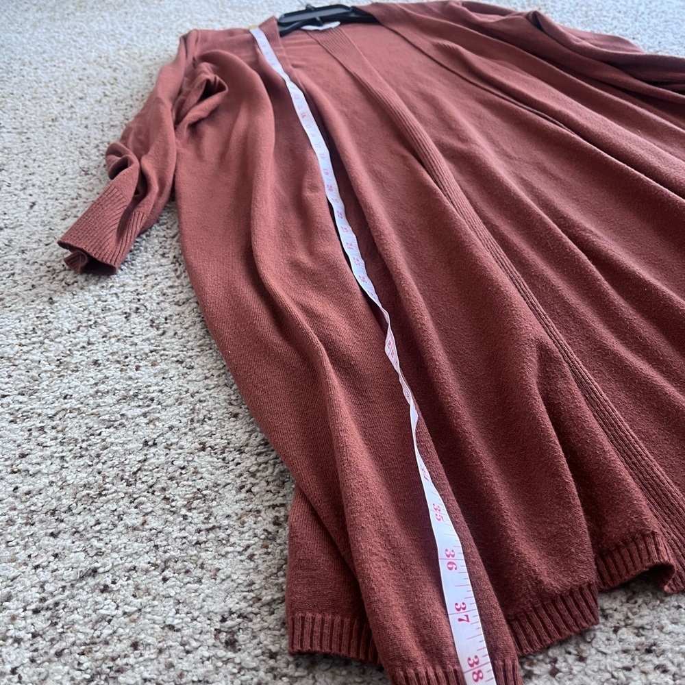 Time and Tru Ribbed Rust Orange Sweater - Picture 5 of 7
